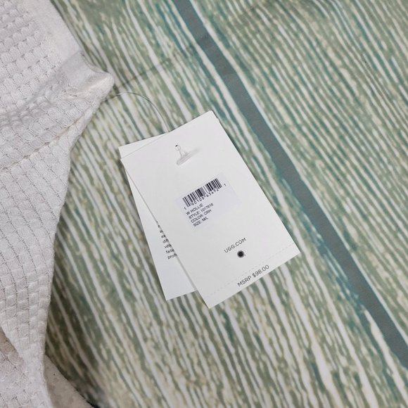 New UGG cream tie close short sleeves cardigan - Picture 8 of 11